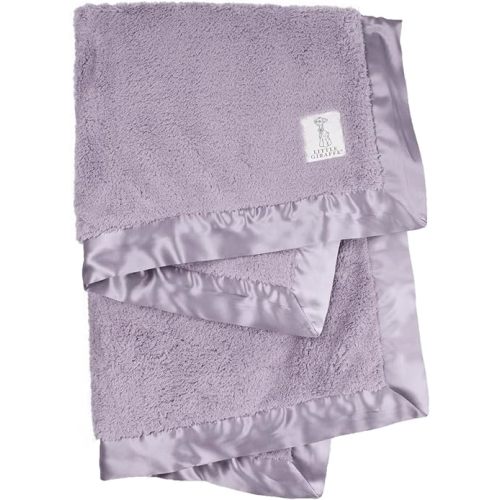 Little Giraffe Baby Blanket - Chenille Soft Blanket with Satin Trim - Baby Stroller Blanket - Newborn Baby Essentials & Gifts - 29" x 35" - Lavender