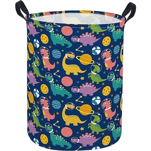 Dinosaur Hamper,Dinosaur Laundry Basket,Kids Hamper Collapsible Space Storage Baskets for Kids Room Decor,Office,Toy Organizer,Home Decor(Space Dinosaur)