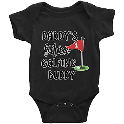 Daddy's Future Golfing Buddy Cute Baby Bodysuit Short Sleeve Rompers Jumpsuit Unisex