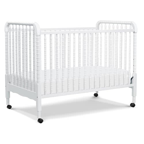daVinci Jenny Lind 3-in-1 Baby Crib Convertible to Toddler Bed, Daybed - Easy to Assemble - GREENGUARD Gold Certified - 4 Adjustable Mattress Heights, Conversion Kit Sold Separately - White