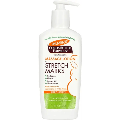 Palmer's Cocoa Butter Formula Massage Lotion For Stretch Marks, Pregnancy Skin Care, Belly Cream with Collagen, Elastin, Argan OIl and Shea Butter, 8.5 Ounces