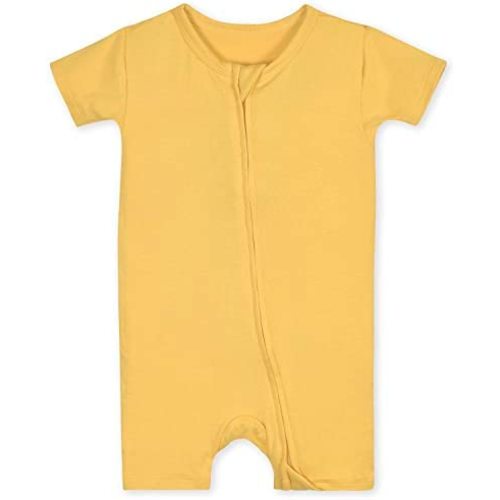 Gerber Baby Short Sleeve Romper- Honey- 0-3m