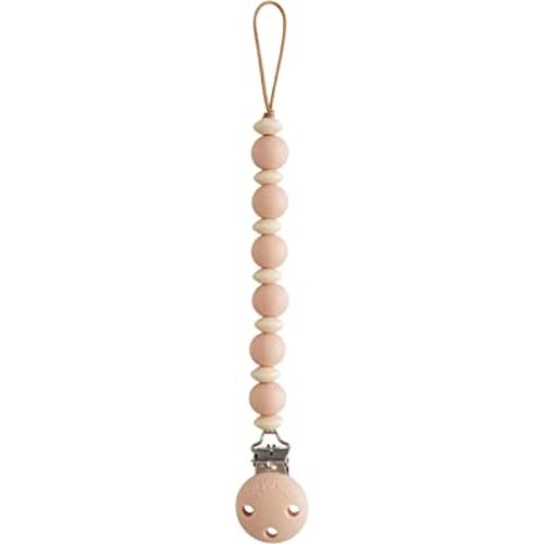mushie 100% Silicone Baby Pacifier Clip BPA Free | Luna (Blush)