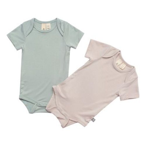 Kyte Baby 2-Pack Short Sleeve Bodysuit in Sage and Oat