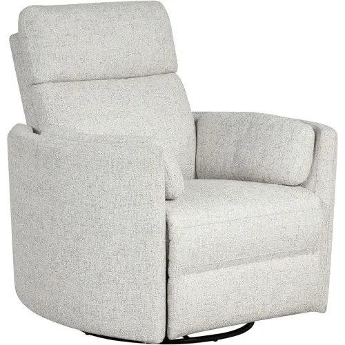 Radius - Natural Beauty Quartz Power Swivel Glider Recliner for Adults with USB and Type-C Ports, Single Sofa Chair for Living Room