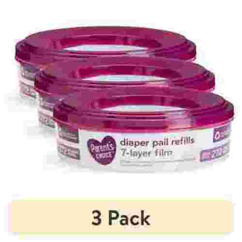 (3 pack) Parent's Choice Diaper Pail Refills, Holds up to 272 Newborn Diapers