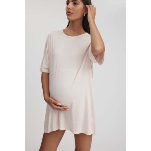 Loungey Sleep Tee (Soft Pink)- 2 / SOFT PINK