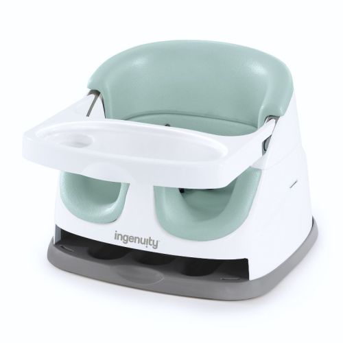 Ingenuity Baby Base 2-in-1 Booster Feeding and Floor Seat with Self-Storing Tray - Cashmere
