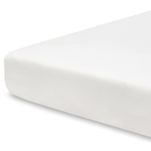Pobibaby - Single Solid Premium Fitted Baby Crib Sheets for Standard Crib Mattress - Ultra-Soft Cotton Blend, Safe and Snug, and Stylish Solid Crib Sheet (Soft White)