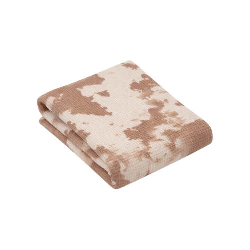 Organic Cotton Waffle Swaddle Blanket, Almond Tie Dye