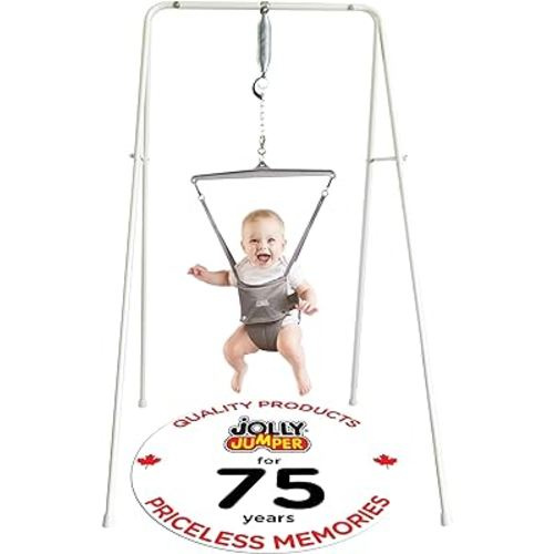 Jolly Jumper *Classic* with Stand - The Original Baby Exerciser and Your Alternative to Activity Centers and Baby Bouncers. Trusted by Parents, Loved by Babies for Over 75 Years.