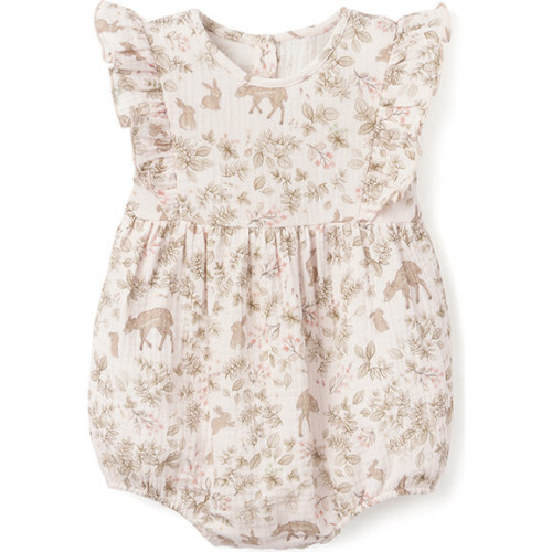 Annabelle Bunny Print Bubble, Tan - Elegant Baby | Maisonette
