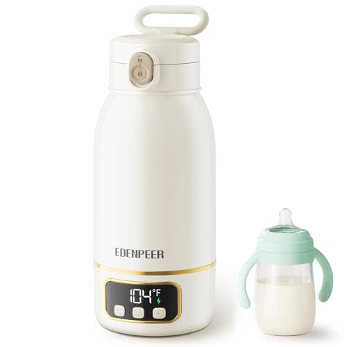 Portable Bottle Warmer for Travel, Formula Warmer On The Go, Milk Warmer for Breastmilk Water Soup, with Fast Heating & Long Battery Life, 17 OZ to Meet Your All-Day Needs, for Outdoor, Car, Journey