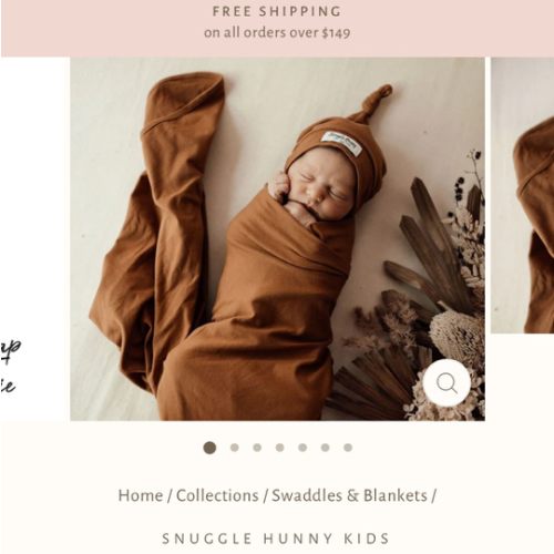 Snuggle Hunny Baby Jersey Wrap & Beanie Set - Bronze