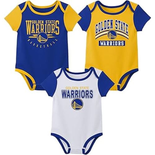 Outerstuff NBA Teams Newborn Baby and Infant Short Sleeve Bodysuit Variety 3-Pack (0-18m)