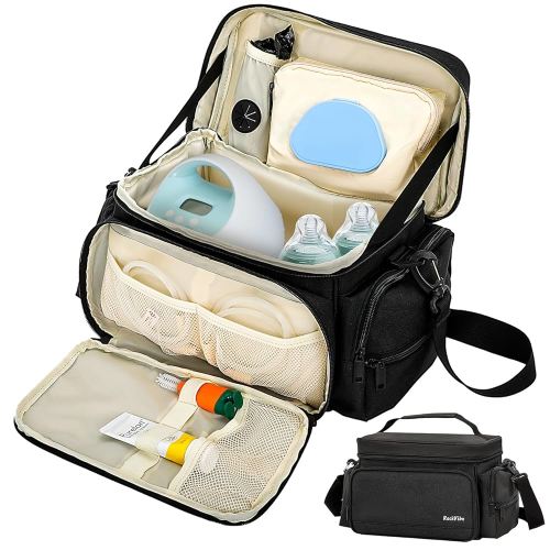Portable Breast Pump Carring Bag Fit for Spectra S1,S2 Medela Elvie Breast Pump Storage Bag for Accepting Breastfeeding Supplies for Work,Travel,Family Use