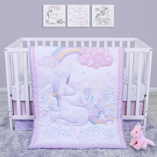 Isabelle & Max™ Upslope Sammy and Lou Sweet Unicorn 4 Piece Crib Bedding Set & Reviews | Wayfair