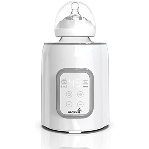 Bottle Warmer, GROWNSY 5-in-1 Fast Baby Food Heater&Defrost BPA-Free Warmer with Timer LCD Display Accurate Temperature Control for Breastmilk or Formula