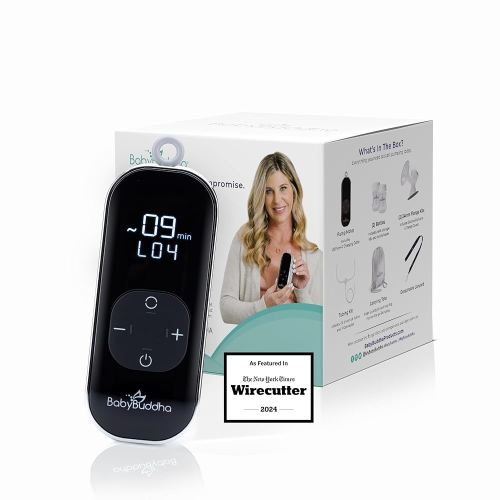 BabyBuddha Breast Pump 2.0, Wearable Electric Breastfeeding Pump with Soft Stimulation Mode, Portable, Hands-Free Milk Extractor, Hospital Grade, 3 Modes, 21 Suction Levels, 22 to 24mm Flange