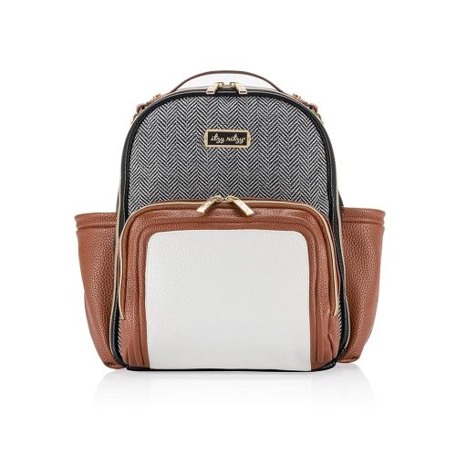 Itzy Ritzy Unisex Baby Mini Plus Diaper Bag, Coffee & Cream