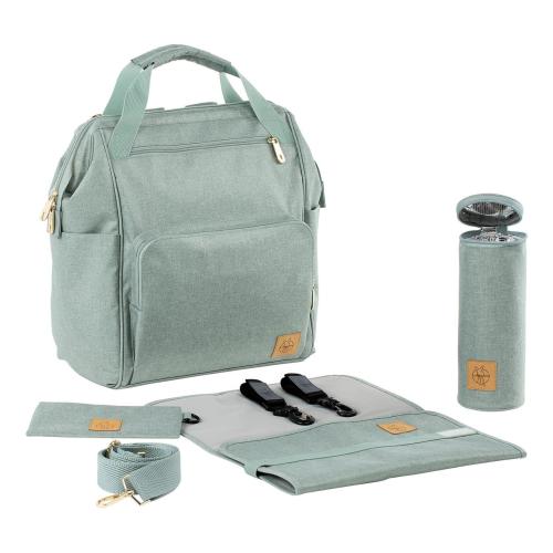 L SSIG Goldie Mint Baby Changing Backpack | Sustainably Produced with Accessories - Shop Internationally | Buy Now with Express International Delivery | GoSupps.com