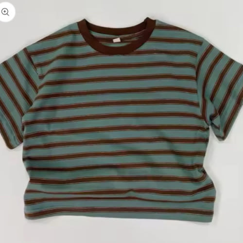 Boxy Striped Short Sleeve Tee
