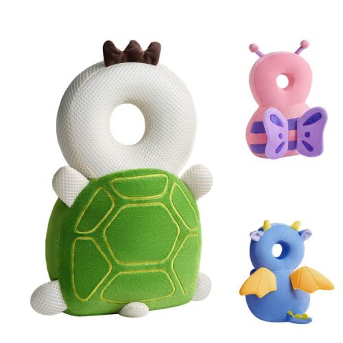BabyBond Toddle Baby Head Protection Cushion Backpack Wear, Green Turtle