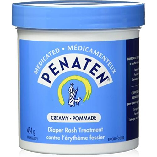 Penaten Medicated Diaper Rash Cream For Baby, Zinc Oxide Cream 454 grams 454g
