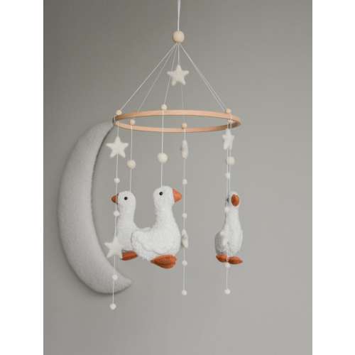 Duck nursery baby mobile, Neutral baby mobile, Goose nursery baby mobile, Duck baby crib mobile, Baby shower gift, Bird baby mobile