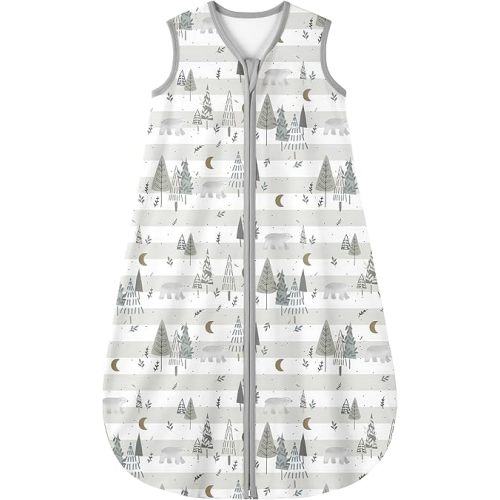Yoofoss Baby Sleep Sack 0-6 Months 0.5 TOG Baby Wearable Blanket, 100% Cotton Infant Toddler Sleeping Sack 2-Way Zipper Lightweight Sleep Sack, Grizzly
