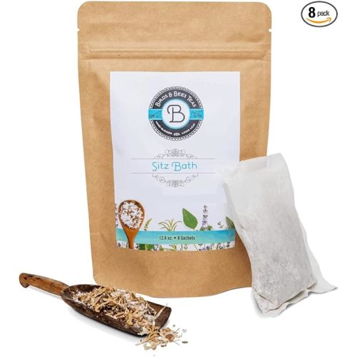 Birds & Bees Teas - Organic Herbal Sitz Bath Soak & Bath Salts - 8 Sachets