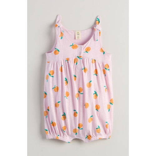 Shoulder Bow Cotton Romper