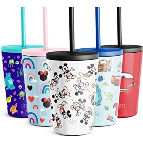 Simple Modern Disney Mickey Mouse Toddler Cup with Lid and Straw | Reusable Insulated Stainless Steel Kids Tumbler | Classic Collection | 12oz, Mickey Mouse Retro