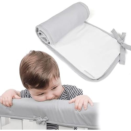 Double Thickness Crib Rail Teething Guard, Designed for Crib Top Rail Only (Not Side Rails) Furniture Edge Protector - Compliant with Infant Safe Sleep Act
