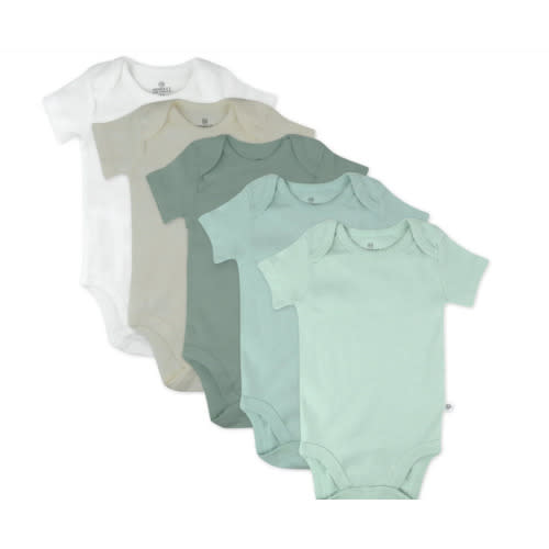 5-Pack Organic Cotton Short Sleeve Bodysuits | Honest Baby Clothing