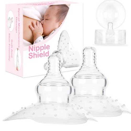 SDALU 2 Pack Nipple Shields for Nursing Newborns, 20mm, BPA-Free Silicone