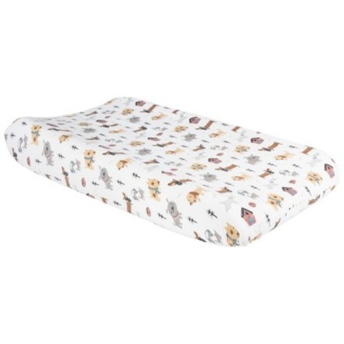 Trend Lab Deluxe Flannel Changing Pad Cover, Color: Dog park