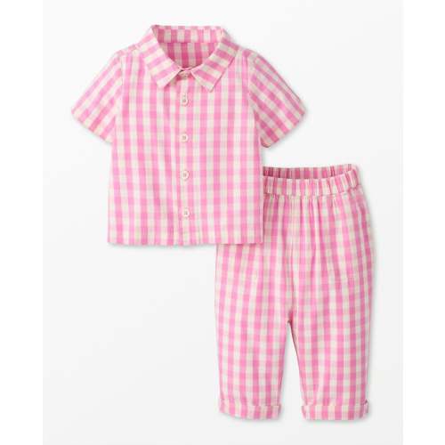 Baby Poplin Button Up Shirt & Pants Set | Hanna Andersson