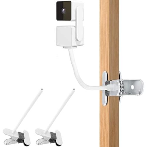 2Pack Flexible Clamp Mount Compatible with Wyze Cam Pan V2 (2021 Release) &Wyze Cam Pan V3 Indoor/Outdoor (2023 Release), Flexible Gooseneck Mounting Bracket No Tools or Wall Damage Required