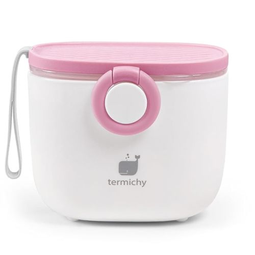 Termichy Baby Formula Dispenser, Portable Milk Powder Dispenser Container with Carry Handle and Scoop for Travel Outdoor Activities with Baby Infant, 8.8OZ, 0.55LB, 250g,500ml (Baby Pink)