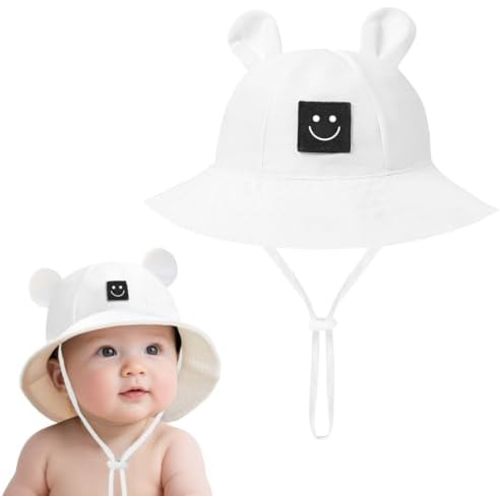 Baby Toddler Bucket Hats Infants Sun Protection Hats for Kids Girls Summer Cap Wide Brim Beach Hats