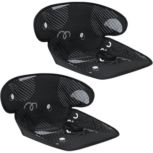 INFANZIA Dry Seat, Car Seat Protector Waterproof Carseat Liner Potty Training Toddlers, Baby and Infants, Piddle Pad for Carseats Strollers (Geometric Black, 2 Packs