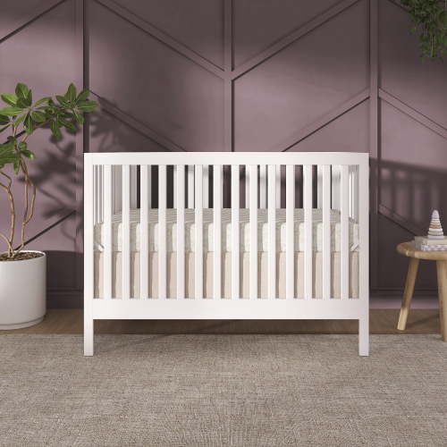 Dream On Me Synergy MOD 5-in-1 Convertible Crib, Converts from Baby Crib to Toddler Bed, Day Bed, Kids Bed and Full Size Bed, Three Adjustable Mattress Height Positions, White