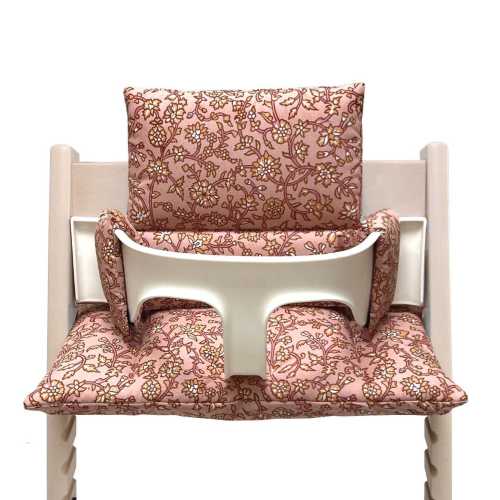 WIPE-CLEAN Cushion Set compatible with / only fits on the Tripp Trapp high chair by Stokke - Old Pink