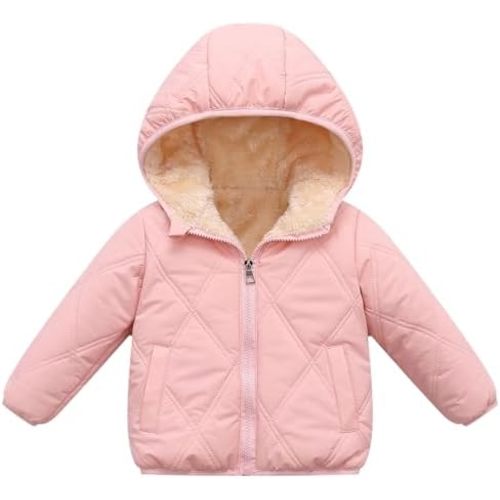 Baby Boys Girls Toddlers Winter Coats Puffer Jacket Hooded Down Snow Jacket Coat Outerwear