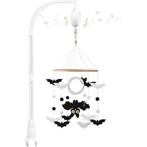 Montessori Mobile, Musical Black and White Baby Crib Mobile for Baby Boys & Girls, Digital Music Box with 12 lullabies, Baby mobile for crib, Nursery Mobiles for Crib & Bassinet