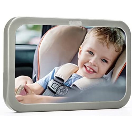 Back Seat Mirror - Baby & Mom Rear View Baby Mirror - Easily Watch your Precious Child In-Car - Adjustable, Convex and Shatterproof Glass