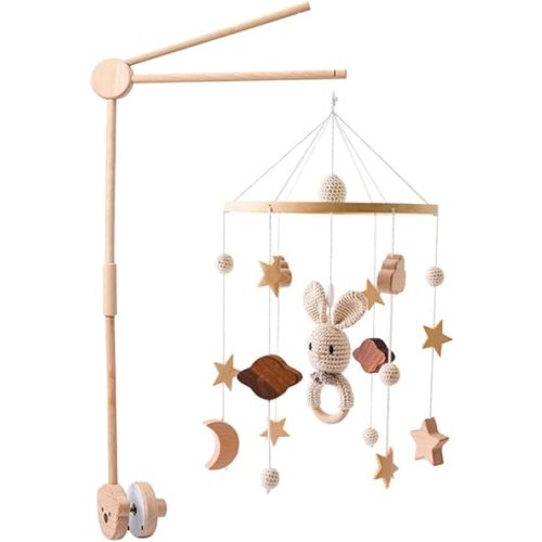 Woodland Baby Mobile for Crib - Baby Nursery Mobiles - Woodland Nursery Decor Theme - Gender Neutral Baby Stuff - Animals Forest Nursery Decor Baby Mobile - Wood Baby Stuff Type 6