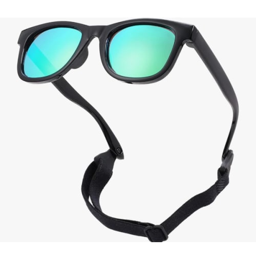 COASION Bendable Flexible Polarized Newborn Baby Sunglasses with Strap for Infant Boys Girls Age 0-12 Months CA8042