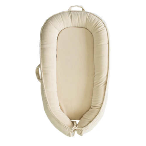 Infant Lounger, Baby Nest Cover for Baby Girls & Boys, Newborn Essentials for Baby 0-18 Months, 100% Cotton Breathable, Co Sleeper for Baby in Bed (Creamy White)